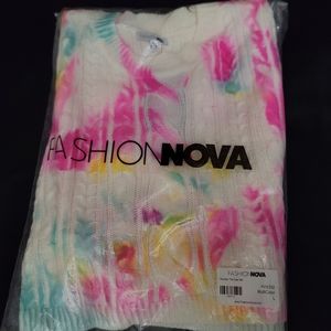 MultiColor Tie Crop Top & Skirt Set